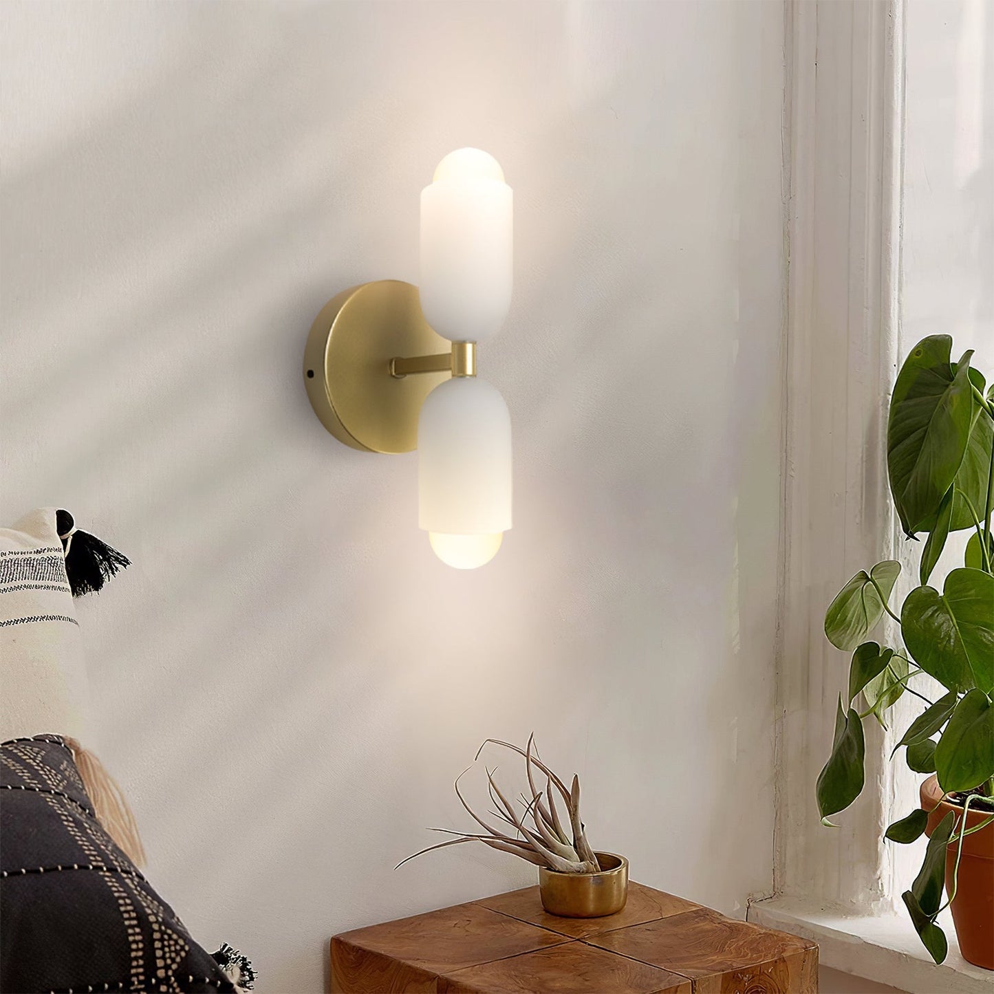 Modern Double Head Led Bedside Indoor Wall Sconce