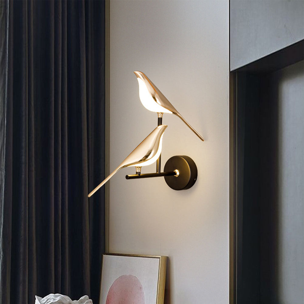 Modern Led Golden Bird Hallway Wall Light