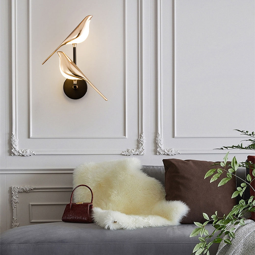 Modern Led Golden Bird Hallway Wall Light