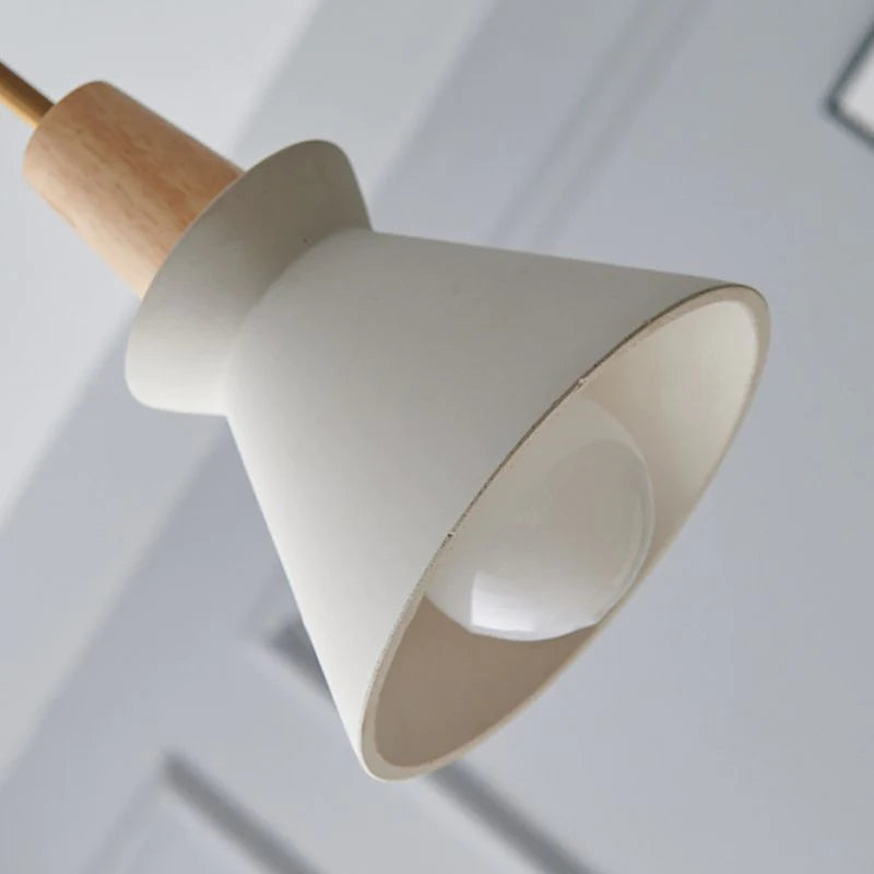 Modern White Concrete Cone Pendant Light