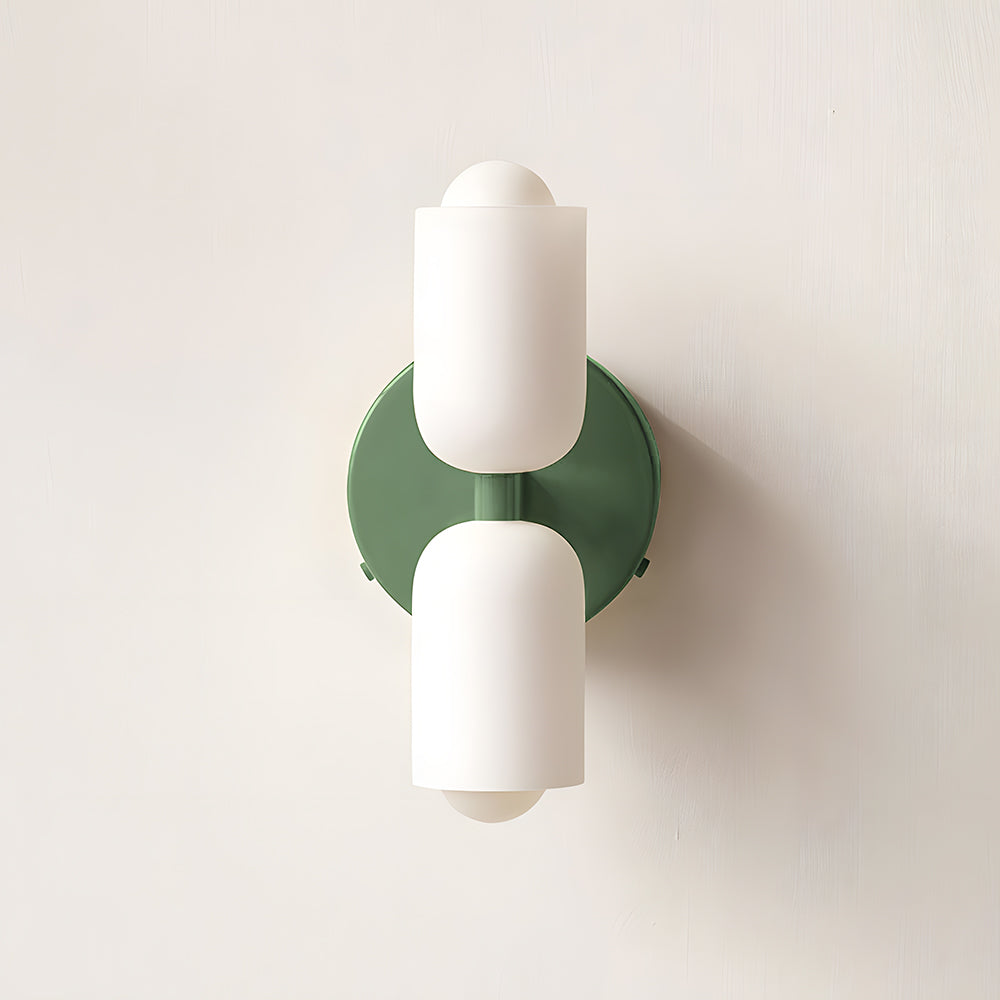 Modern creamy double heads wall sconce