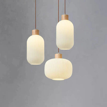 Vintage Lantern Glass Pendant Light