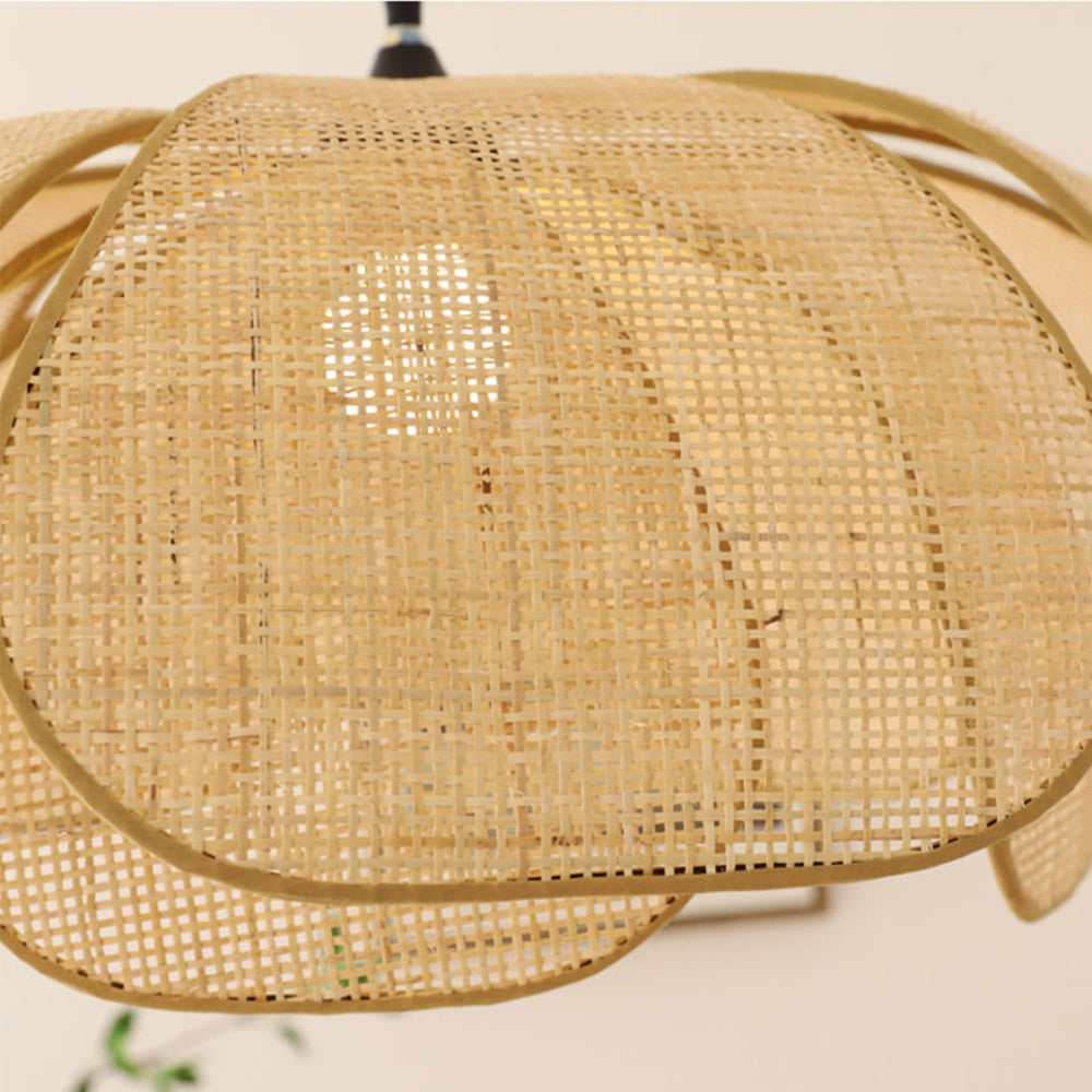 Rattan Petal Rustic Lamp Shade Ceiling Light