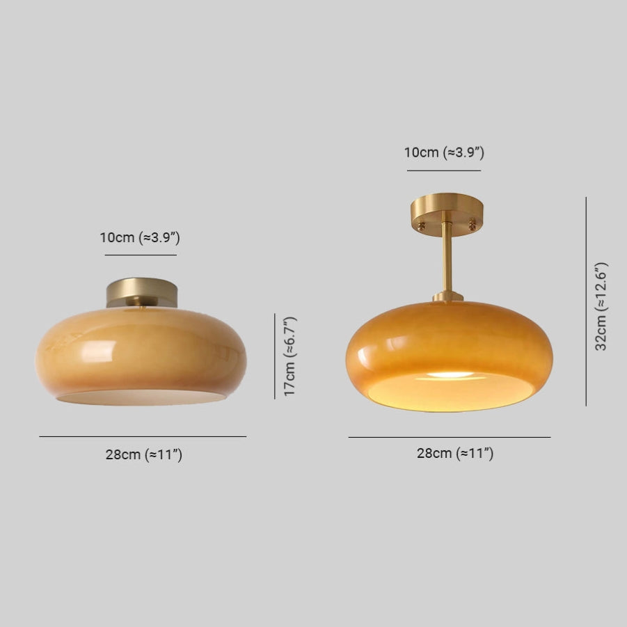 Vintage Round Glass Ceiling Lights