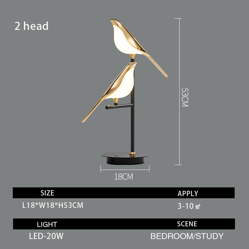 Electroplating Golden Bird Table Lamp for Bedroom -Lampsmodern