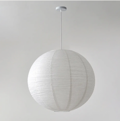 Japanese simple wabi-sabi ball chandelier inspired paper hanging lamp