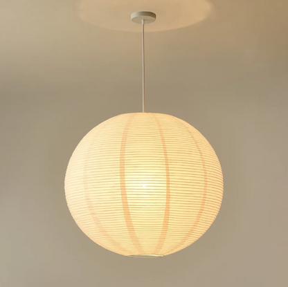 Japanese simple wabi-sabi ball chandelier inspired paper hanging lamp