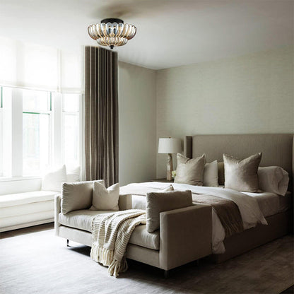 Vintage Amber Glass Semi-Flush Ceiling Light Shades Of Light