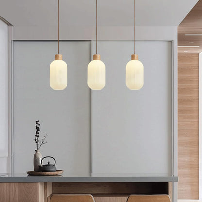 Vintage Lantern Glass Pendant Light