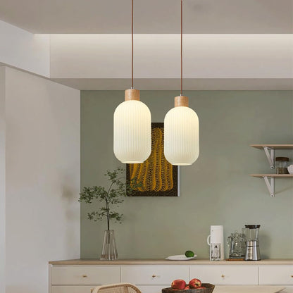 Vintage Lantern Glass Pendant Light