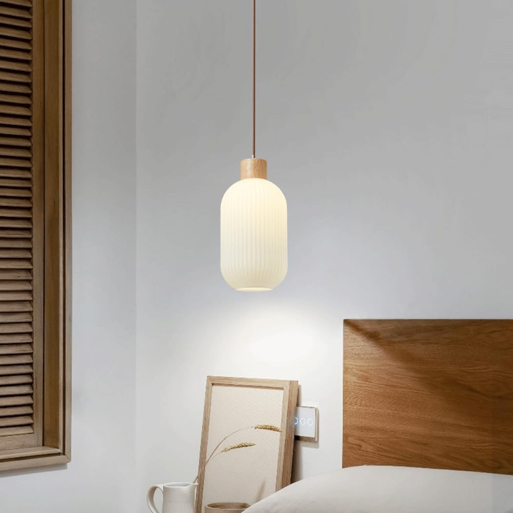 Vintage Lantern Glass Pendant Light