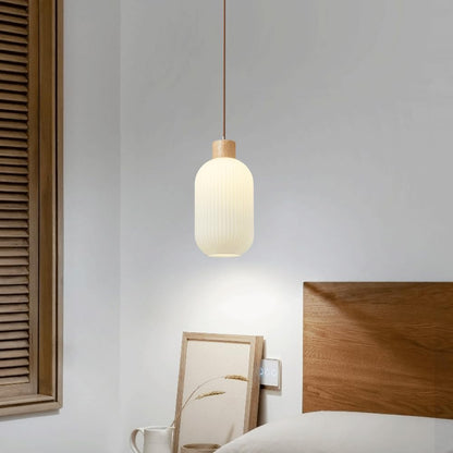 Vintage Lantern Glass Pendant Light