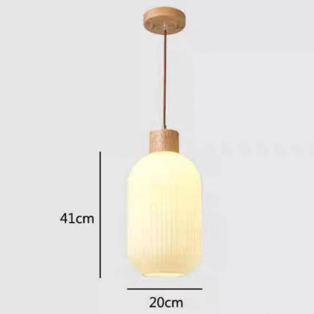 Vintage Lantern Glass Pendant Light