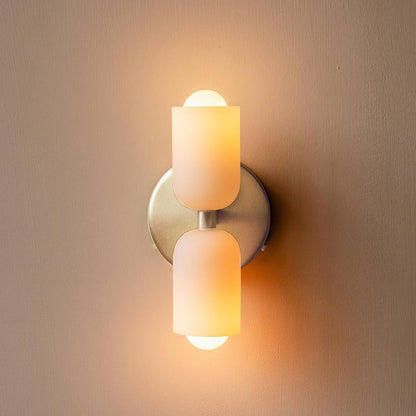 Modern creamy double heads wall sconce