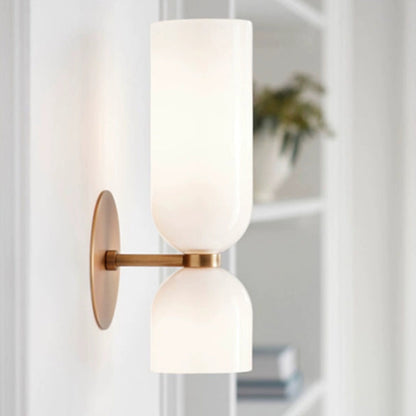 Double Head Glass Wall Lamp LED Sconce for Bedroom