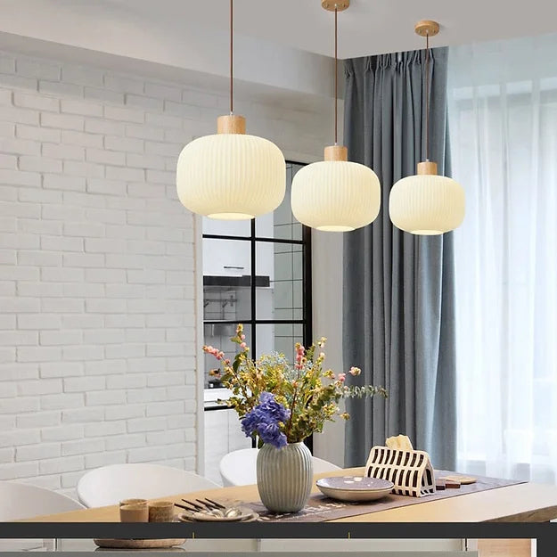 Vintage Lantern Glass Pendant Light