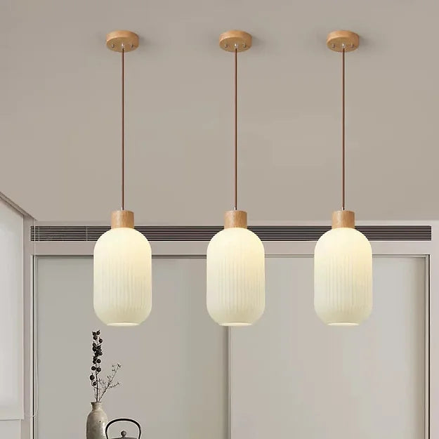 Vintage Lantern Glass Pendant Light