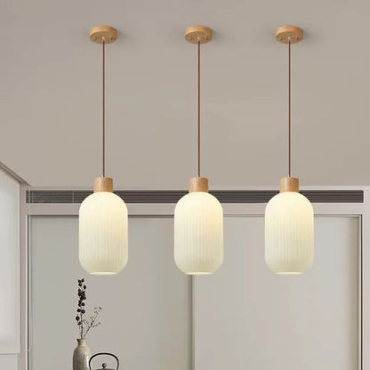 Vintage Lantern Glass Pendant Light