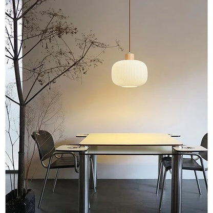 Vintage Lantern Glass Pendant Light