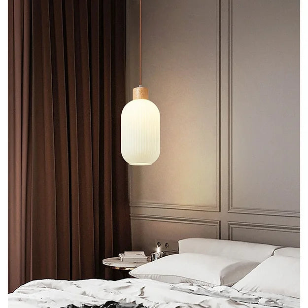 Vintage Lantern Glass Pendant Light