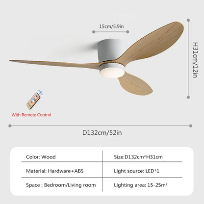 Nordic led ceiling fan lamp