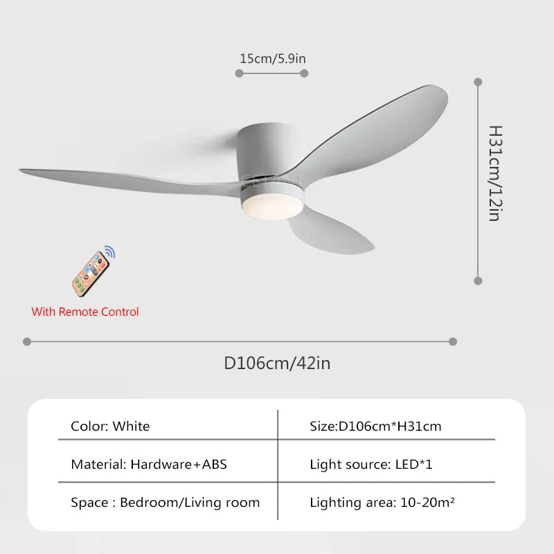 Nordic led ceiling fan lamp