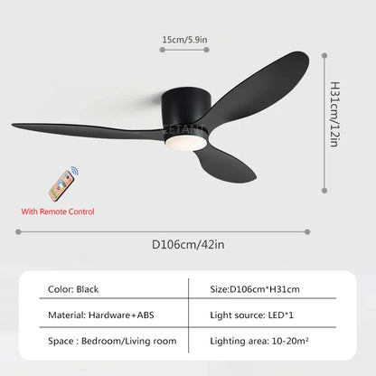 Nordic led ceiling fan lamp