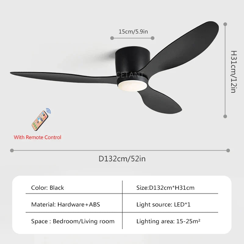 Nordic led ceiling fan lamp