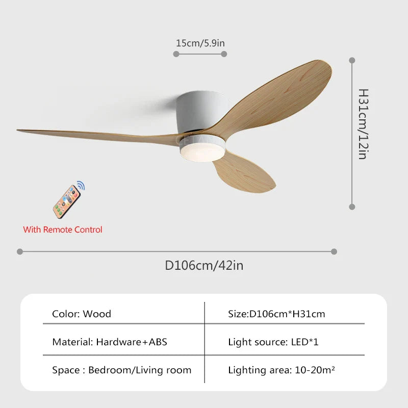 Nordic led ceiling fan lamp