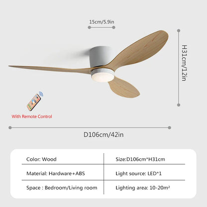 Nordic led ceiling fan lamp