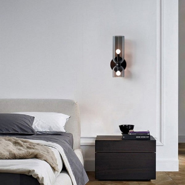 Double Head Glass Wall Lamp LED Sconce for Bedroom