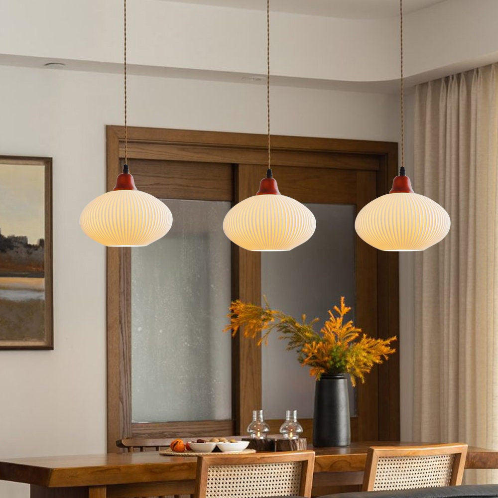 Vintage Nordic Ceramic White Pendant Light For Dining Room