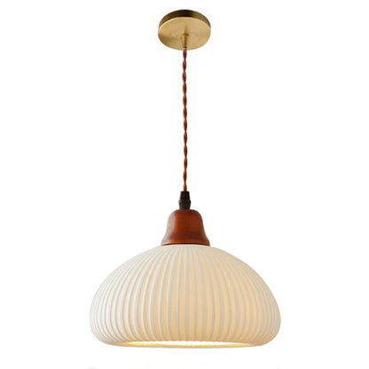 Vintage Nordic Ceramic White Pendant Light For Dining Room