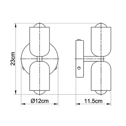 Modern creamy double heads wall sconce